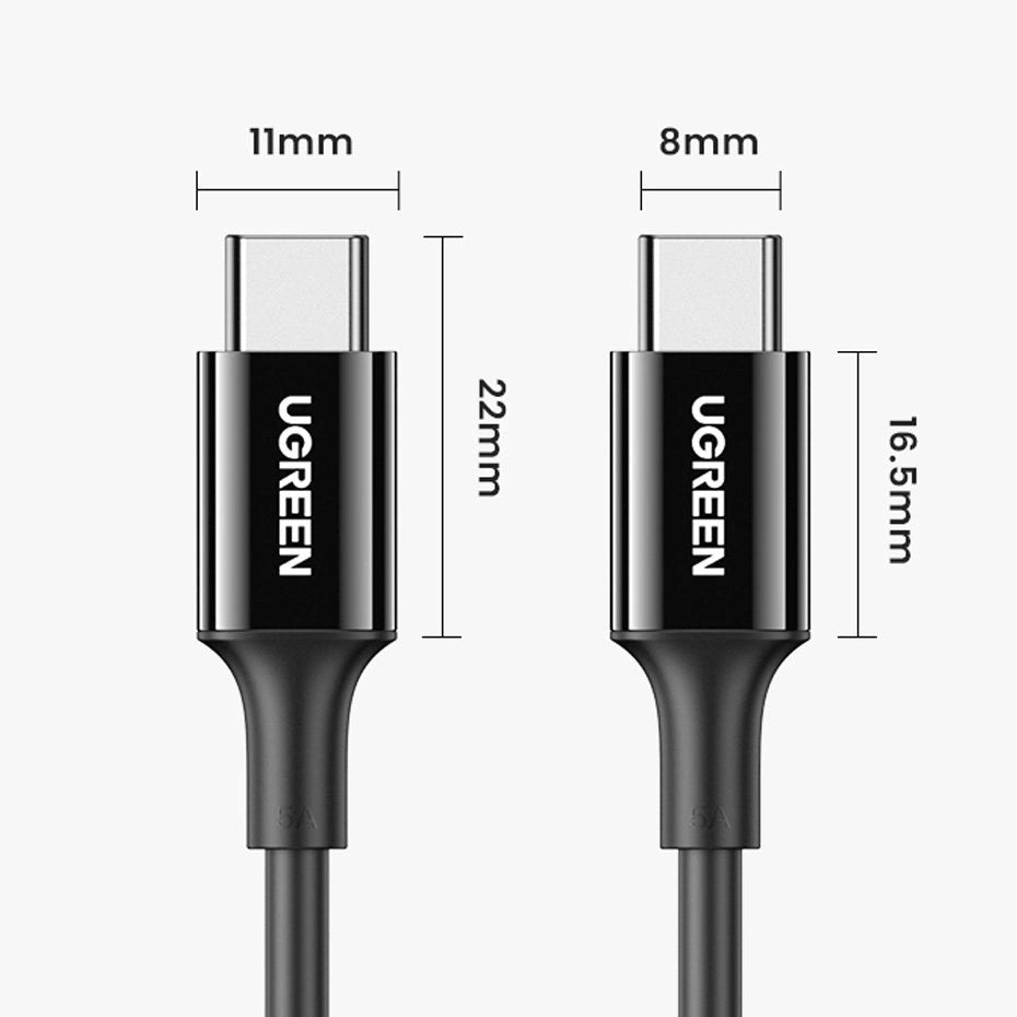 Ugreen cable USB Type C (male) to Type C (male) cable 1m white (US300)_12