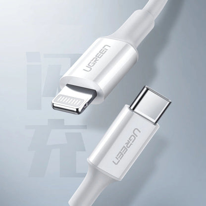 Ugreen US171 Lightning - USB-C MFi PD cable 20W 3A 480Mb/s 0.5m - white_2