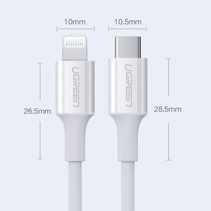 Ugreen US171 Lightning - USB-C MFi PD cable 20W 3A 480Mb/s 0.5m - white_13