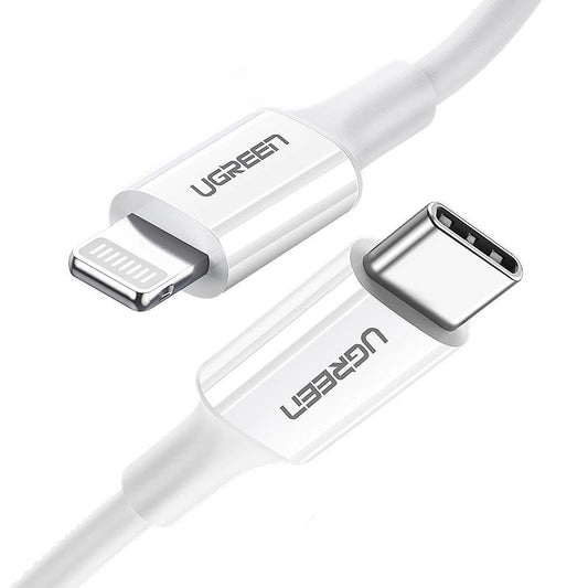 Ugreen US171 Lightning - USB-C MFi PD cable 20W 3A 480Mb/s 0.5m - white_0
