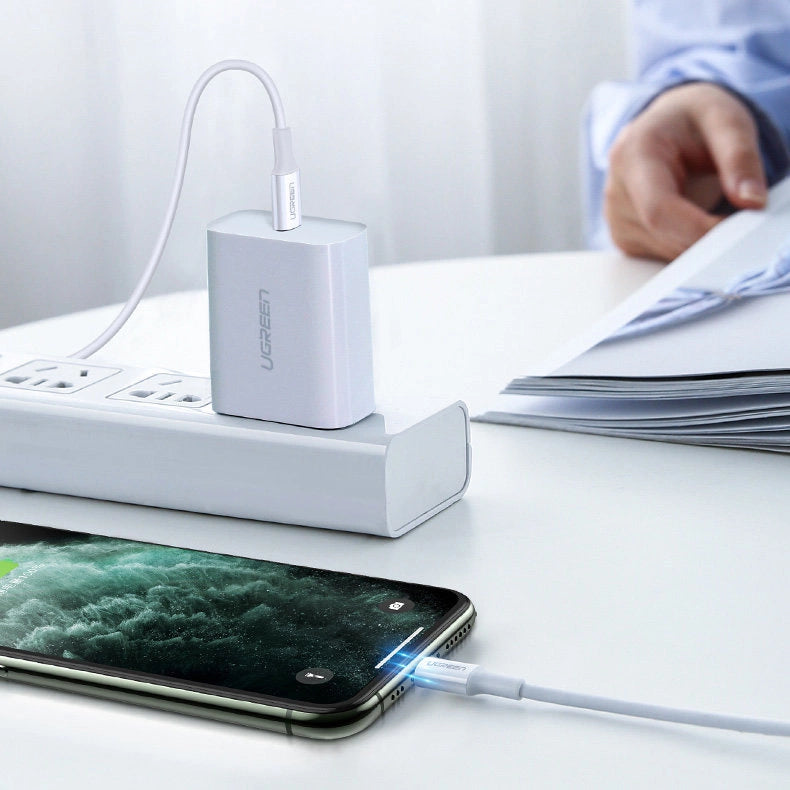 Ugreen US171 Lightning - USB-C MFi PD cable 20W 3A 480Mb/s 0.5m - white_4