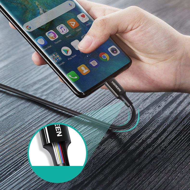 Ugreen US300 USB-C - USB-C PD QC FCP cable 100W 5A 480Mb/s 2m - white_12