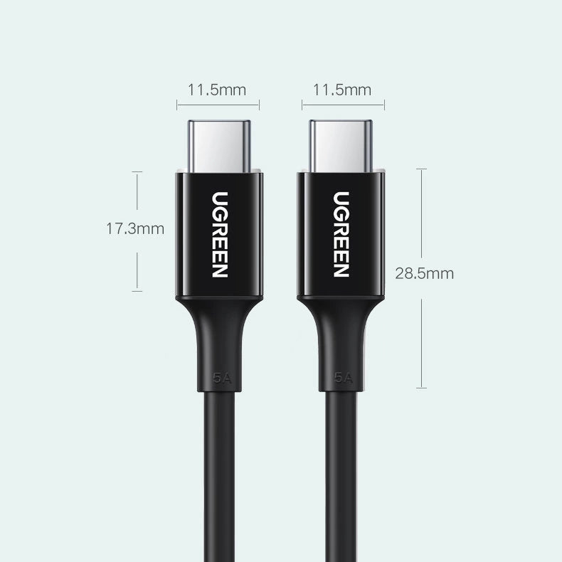 Ugreen US300 USB-C - USB-C PD QC FCP cable 100W 5A 480Mb/s 2m - white_13