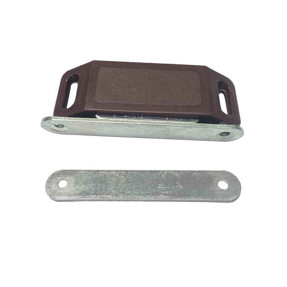 Bloqueador magnetico para porta castanho (2 peÃ§as) 75 x 15 x 24 mm_0