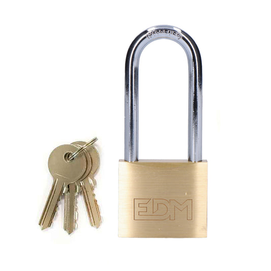 Cadeado em latao arco comprido 40 mm_0