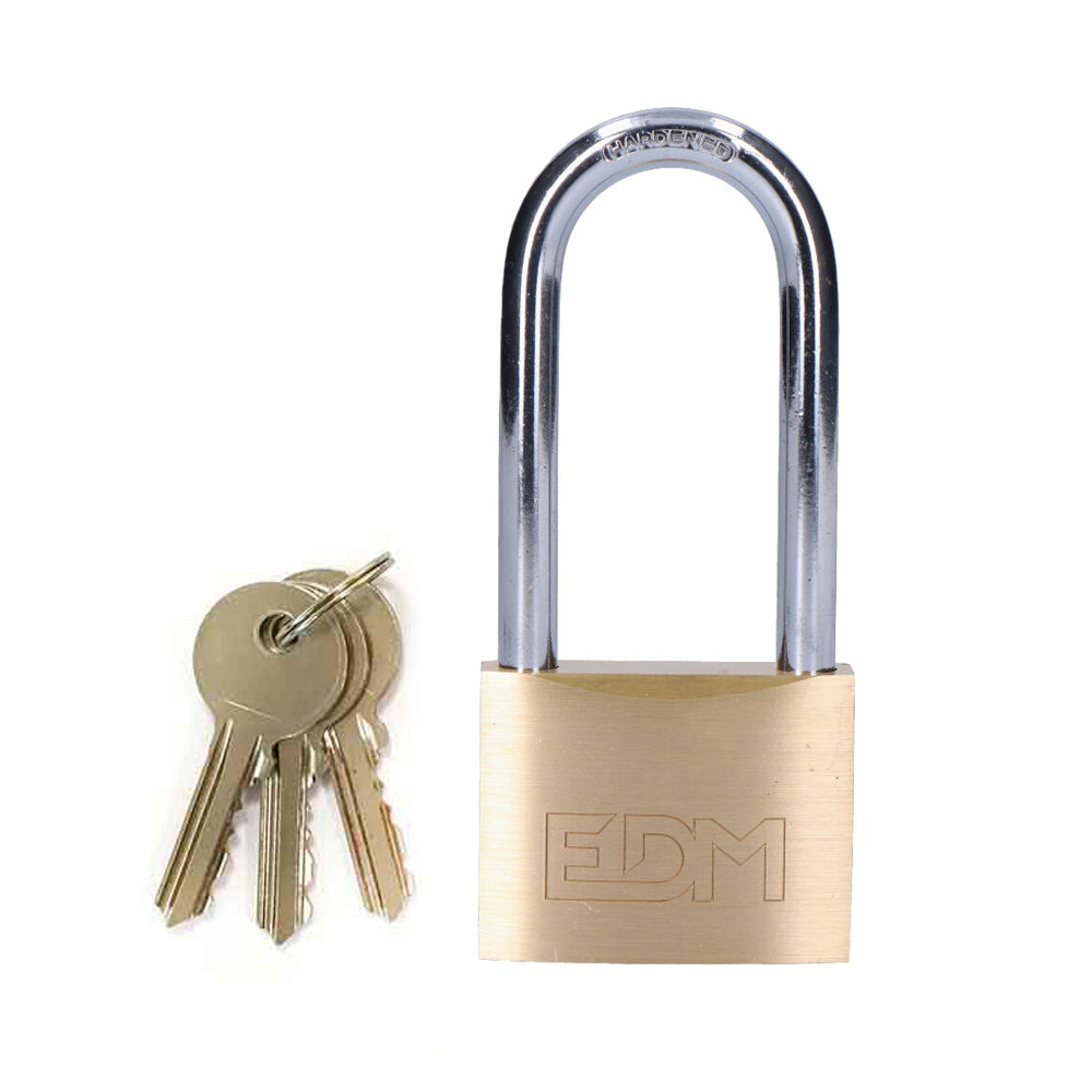 Cadeado em latao arco comprido 60 mm_0