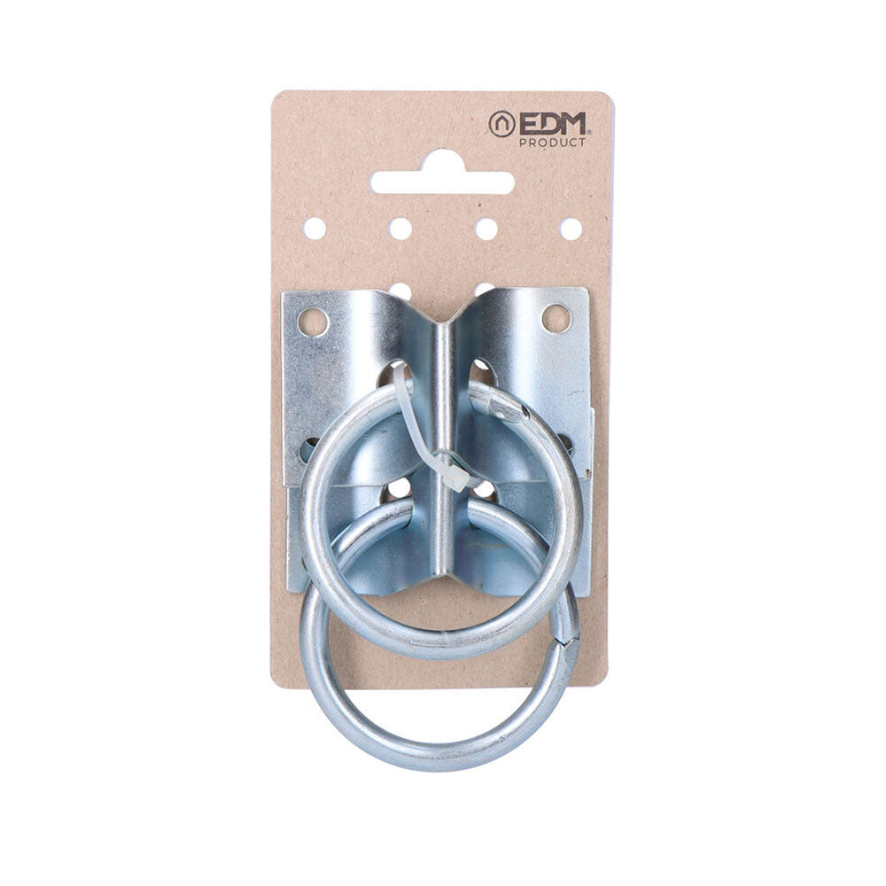 2 pratos com anel de estacionamento para cÃ£es 70x5mm cromo_0