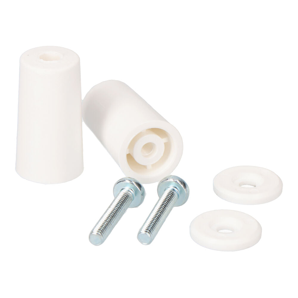 Batente cego branco 40 mm comprimento, 2 unidades_0