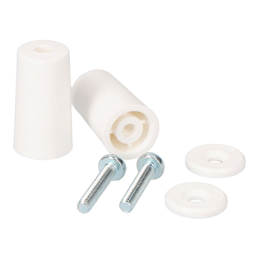 Batente cego branco 40 mm comprimento, 2 unidades_0