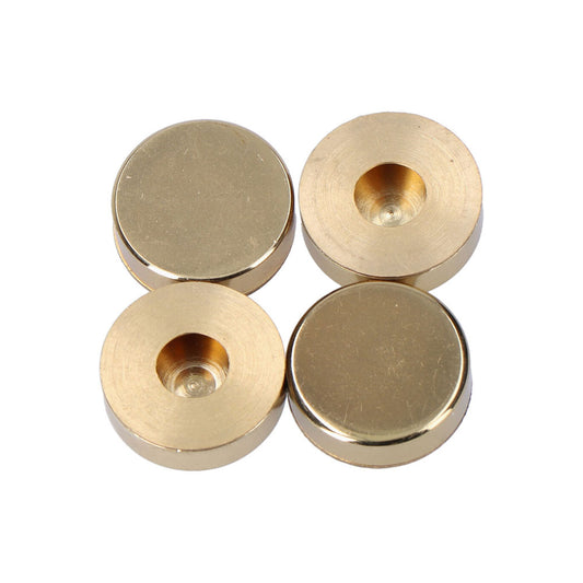 Pack 4 unidades decoraÃ§Ã£o em latÃ£o rosca lisa 12 mm polido_0