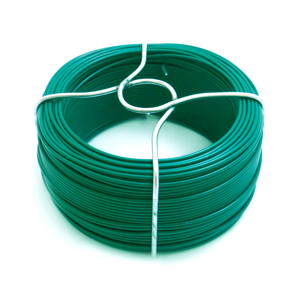 Arame plastificado verde nÂ° 6 - 1,40mm x 50m - 240g_0