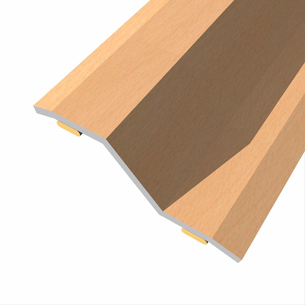 Junta de aÃ§o para desnÃ­vel 8-14 mm, adesiva, flooring, faia clara, 83 x 3,6 cm_0