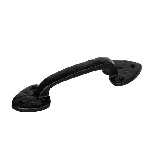 Puxador porta standard 210 mm. ferro forjado preto_0