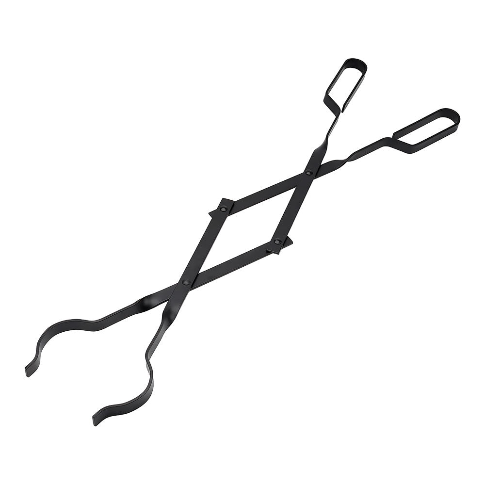 Tenaz de metal para lareira, preto, 7 x 1,1 x 46 cm_0