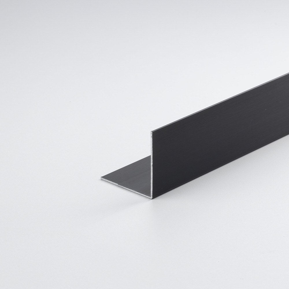Perfil angular diy em alumÃ­nio escovado preto, 1000 x 30 x 30 mm_0