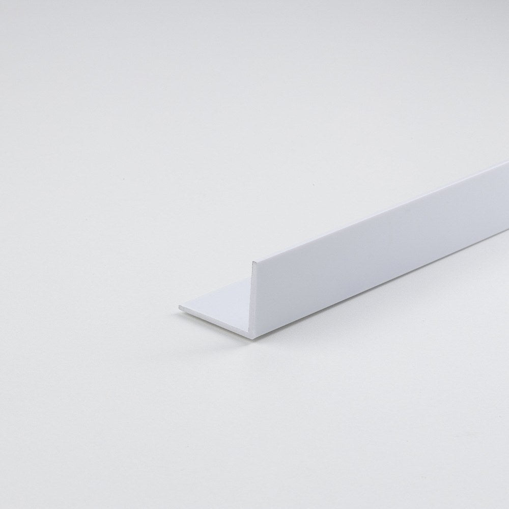 Perfil diy em forma de l, pvc branco acetinado, 1000 x 30 x 20 mm_0