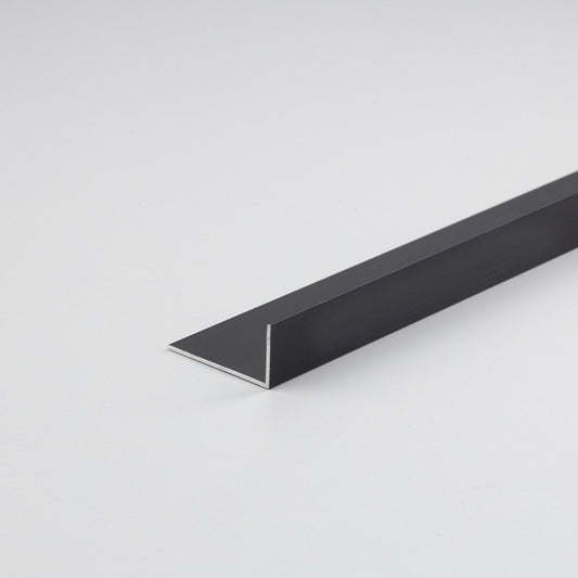 Perfil bricolagem Ã¢ngulo l alumÃ­nio preto mate 1000 x 30 x 15 mm_0
