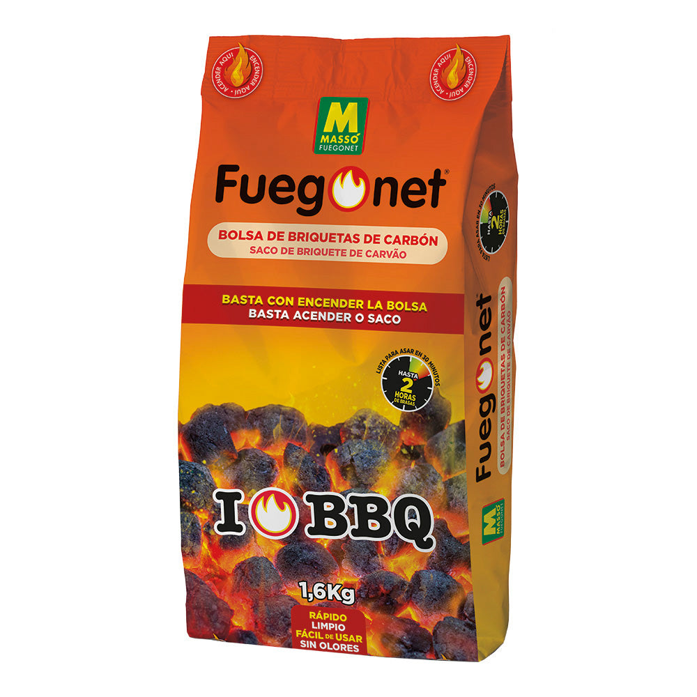 Saco de carvÃ£o instantÃ¢neo 1,5kg fuegonet massÃ³_0