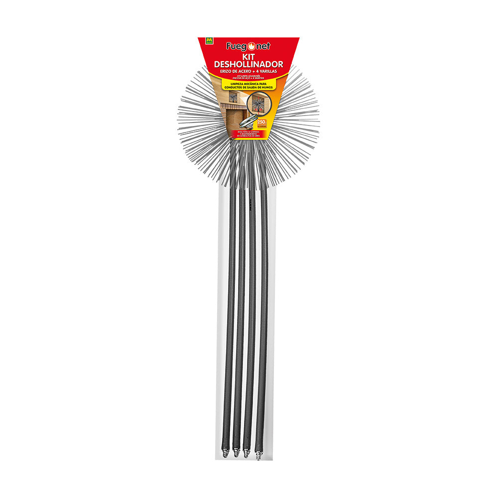 Kit limpa fuligem de aÃ§o Ã¸250mm fuegonet massÃ³_0