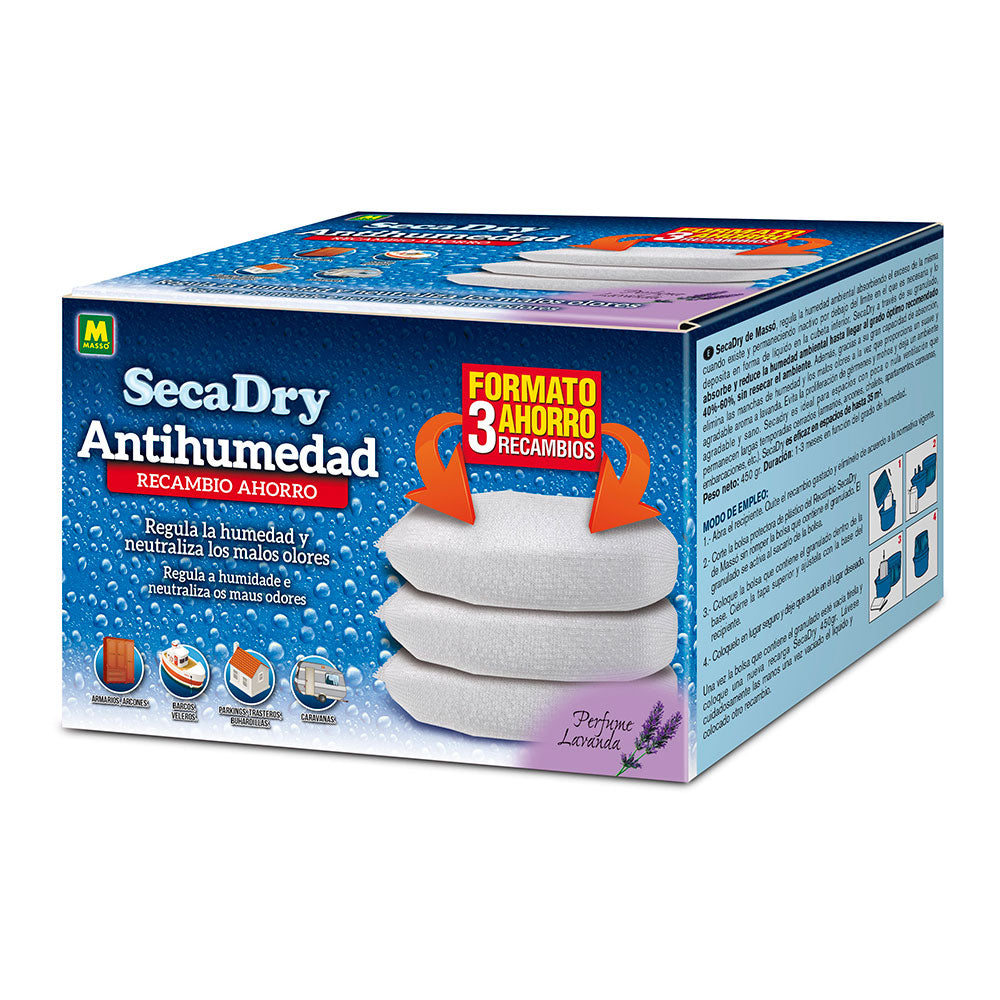Pack recargas secadry antihumidade 3 unid. 231484 massÃ³_0