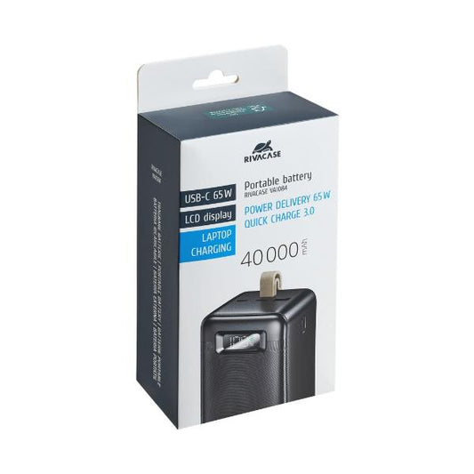 Battery Bank con LCD 40.000 mAh PD 65W per Laptop - Nera (VA1084)_0
