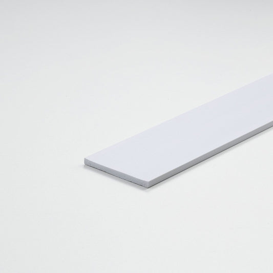 Perfil diy, tira de pvc branco acetinado, 1000 x 40 x 3 mm_0
