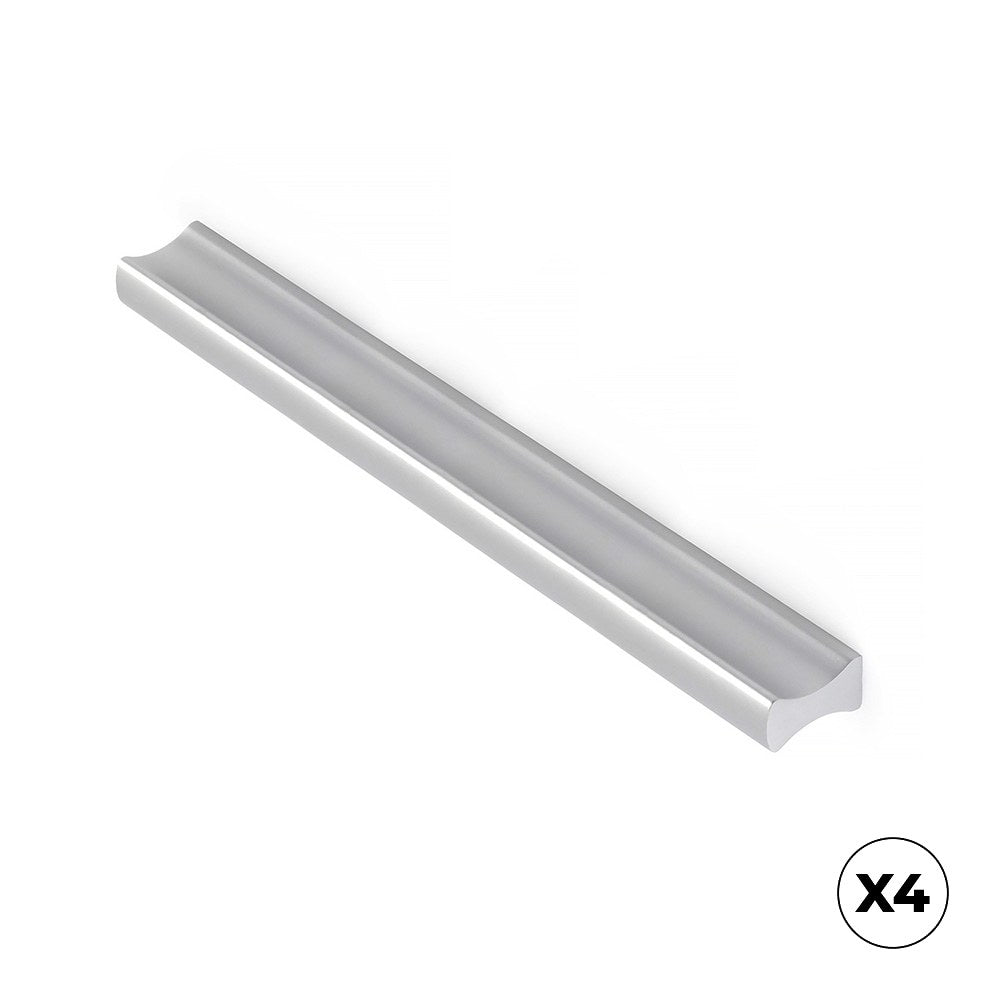 Puxador para mÃ³vel tipo asa, modelo 2279, em alumÃ­nio com acabamento anodizado fosco, 128 mm, blister 4 un_0