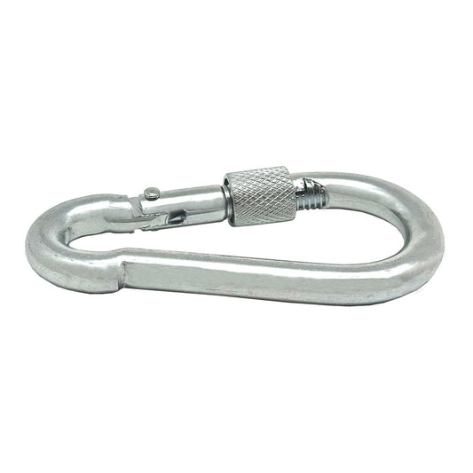 MosquetÃ£o de bombeiro com seguranÃ§a, msq02, aÃ§o galvanizado, 9 x 90 mm_0