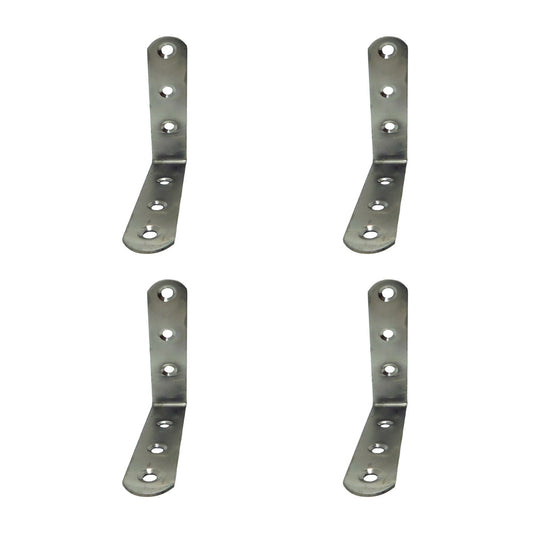 Ãngulo de reforÃ§o an24, aÃ§o inoxidÃ¡vel, 100 x 100 x 19 mm. 4 unidades_0