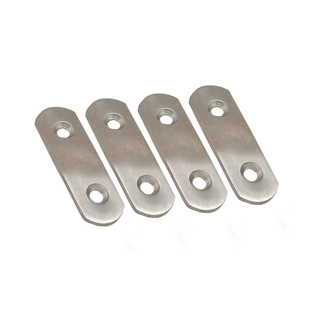 Placa reta para uniÃ£o plc14, aÃ§o inoxidÃ¡vel, 40 x 16 x 1,5 mm. 4 unidades_0