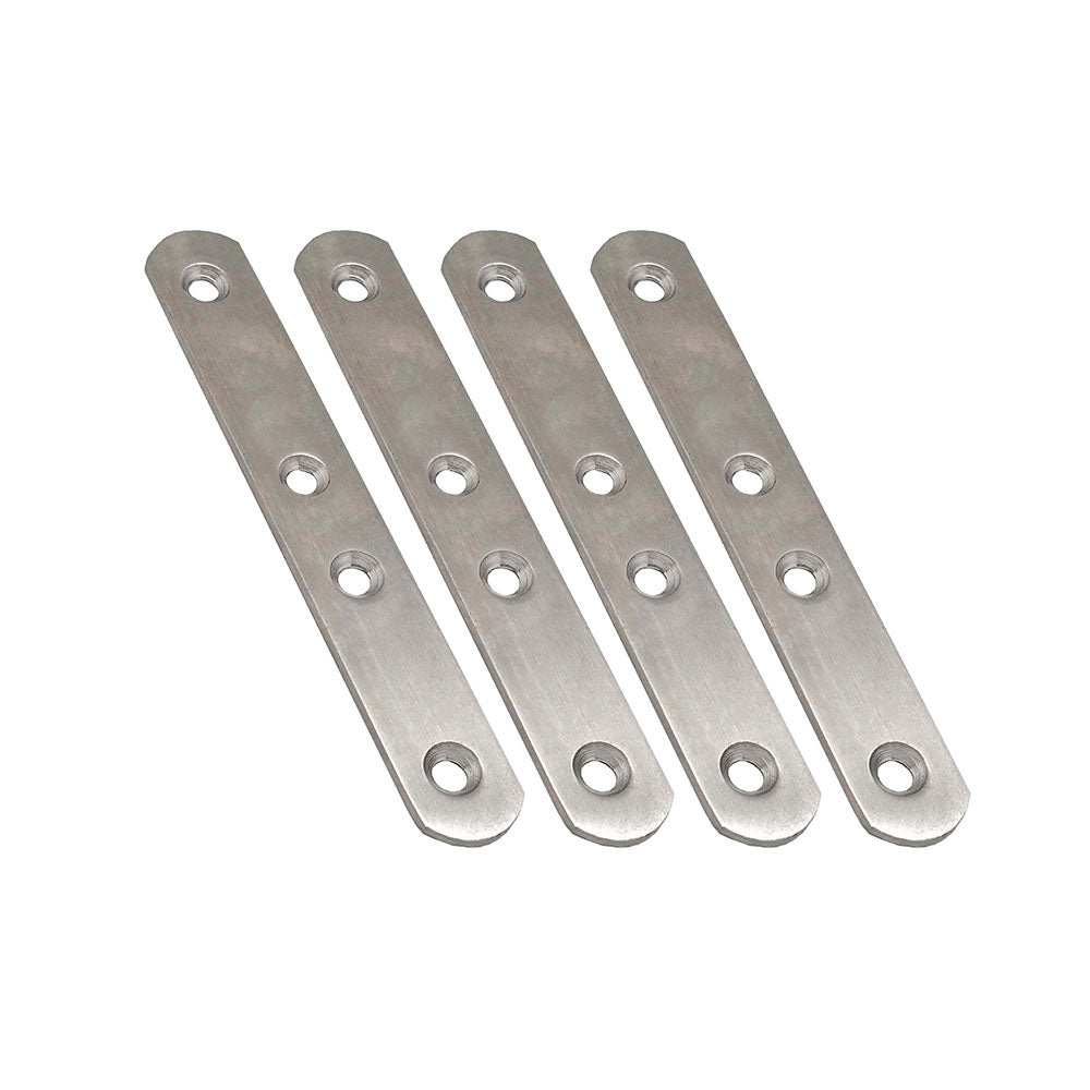 Placa reta para uniÃ£o plc14, aÃ§o inoxidÃ¡vel, 120 x 19 x 2 mm. 4 unidades_0