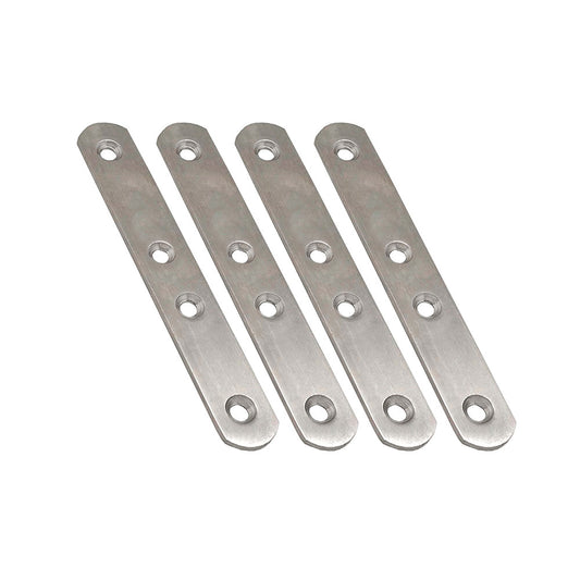 Placa reta para uniÃ£o plc14, aÃ§o inoxidÃ¡vel, 120 x 19 x 2 mm. 4 unidades_0