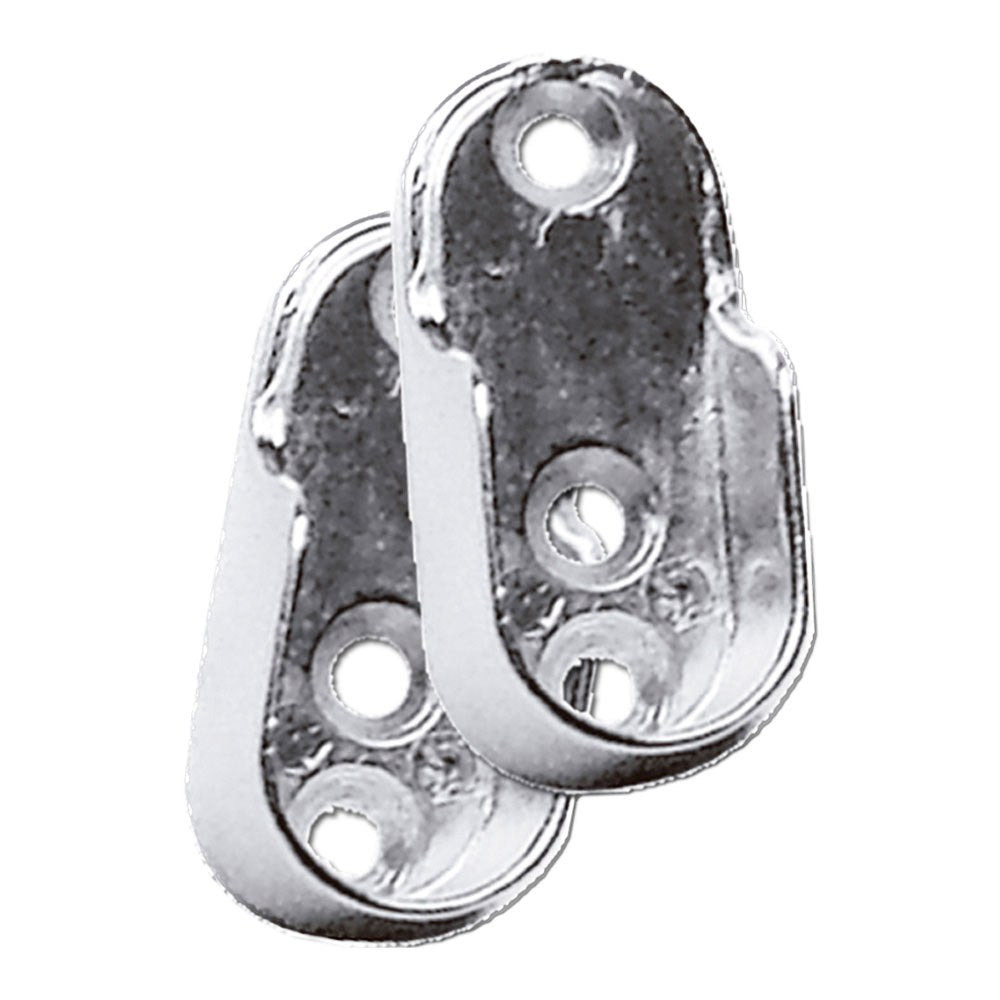 Suporte oval para tubo de armÃ¡rio, modelo sta06, fabricado em zamac com acabamento em alumÃ­nio, 44 x 15 x 10 mm, 2 un, blister_0