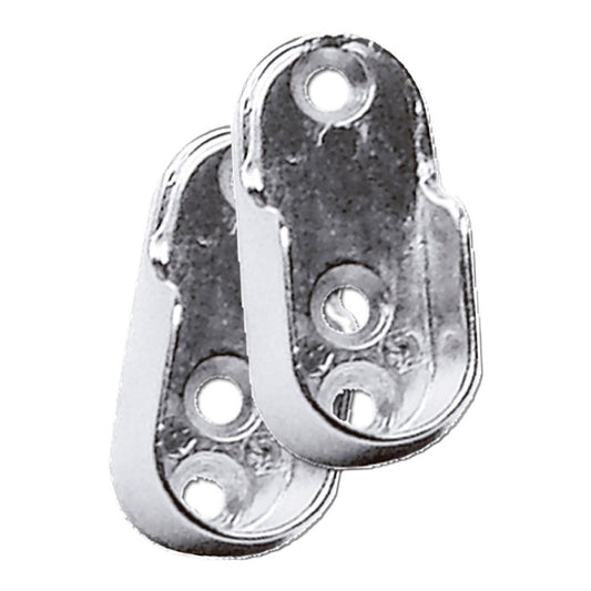 Suporte oval para tubo de armÃ¡rio, modelo sta06, fabricado em zamac com acabamento em alumÃ­nio, 44 x 15 x 10 mm, 2 un, blister_0