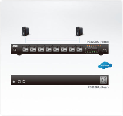 Aten PE8208G unidad de distribuciÃ³n de energÃ­a (PDU) 1U Negro 8 salidas AC_3