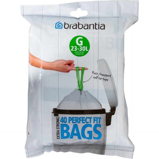Conjunto de 40 Sacos de Lixo BRABANTIA 375668 1,2 kg  (30 x 30 x cm)