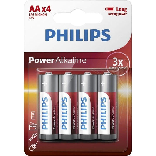 Pilhas Alcalinas PHILIPS 1.5V LR06 AA Blister 4 Uni.