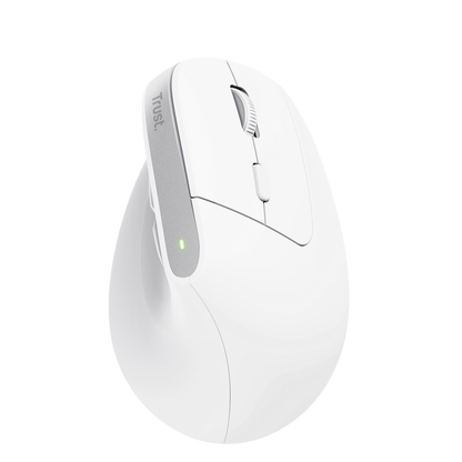 Rato Ergonómico Bluetooth Trust Bayo+ Batería Recarregável 2400 DPI Branco