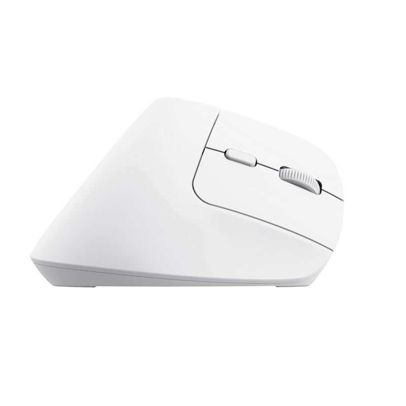 Rato Ergonómico Bluetooth Trust Bayo+ Batería Recarregável 2400 DPI Branco