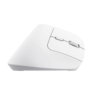 Rato Ergonómico Bluetooth Trust Bayo+ Batería Recarregável 2400 DPI Branco