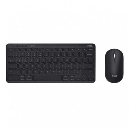 Teclado PortuguÊs PT Trust + Rato Wireless Lyra Black 25402 Bundle / Preto