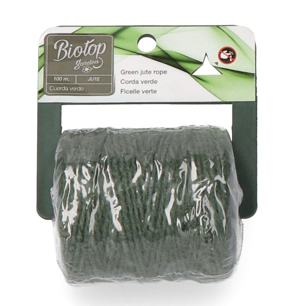 Corda de juta, verde, 100 m_0