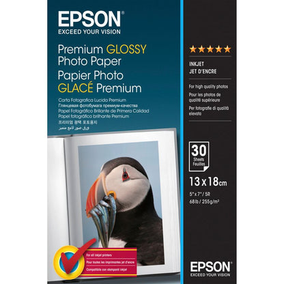 Papel Fotográfico Glossy Epson / 13x18cm / 30 Folhas / 255g / S042154_1