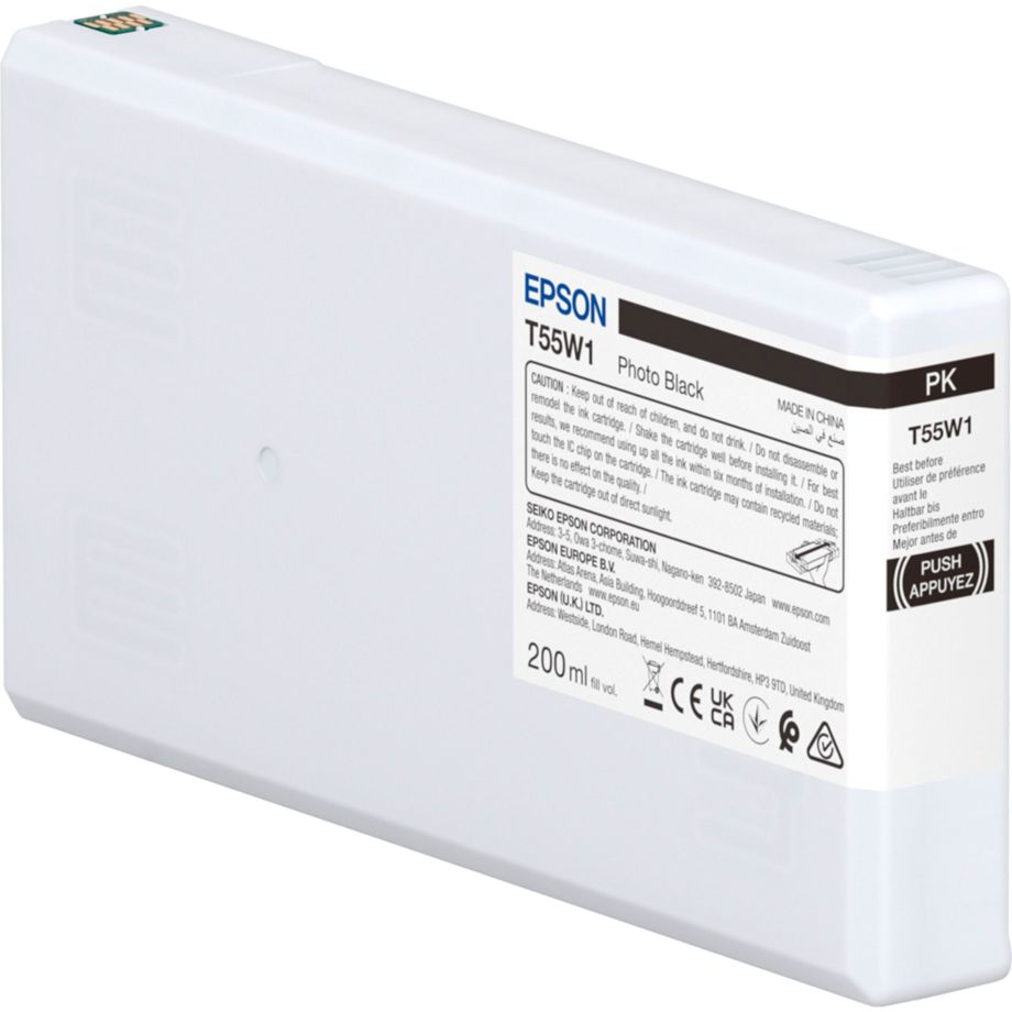 Cartucho de tinta Epson T 55W / Preto / 200 ml_0