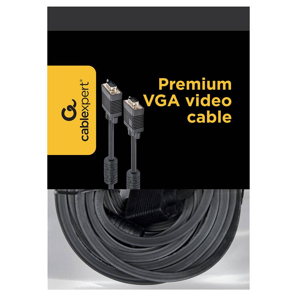 Cabo VGA Gembird CC-PPVGA-6B HD15M/HD15M Dual-Shielded Ferrite 1.8m Preto