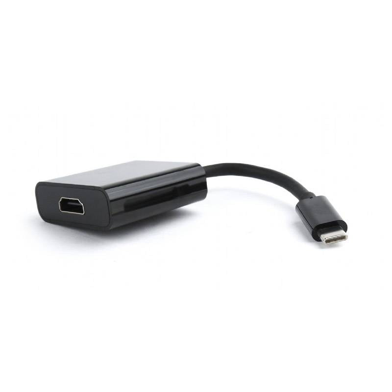 Adaptador Gembird USB-C p/ HDMI 15cm A-CM-HDMIF-01 / Preto