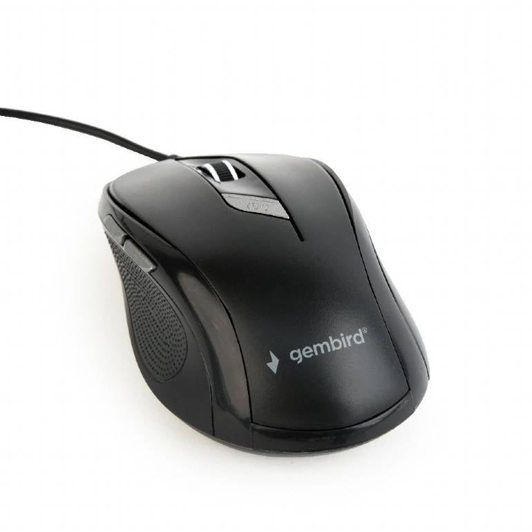 Rato Óptico Gembird USB 1600 DPI com 6 Botões Preto
