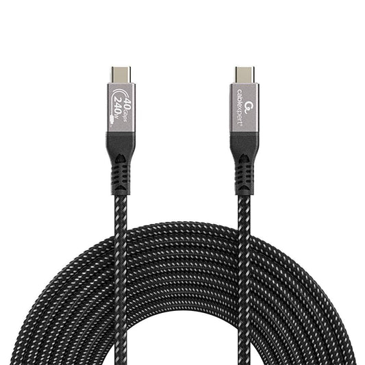 Cabo USB-C Gembird USB4 40Gbps / PD 240W / 8K / 60Hz / 1.5m / Preto