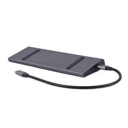 Adaptador Gembird USB-C 9-in-1 (Hub 3.0 + HDMI + DisplayPort + VGA + PD + LAN + Stereo Audio) Preto