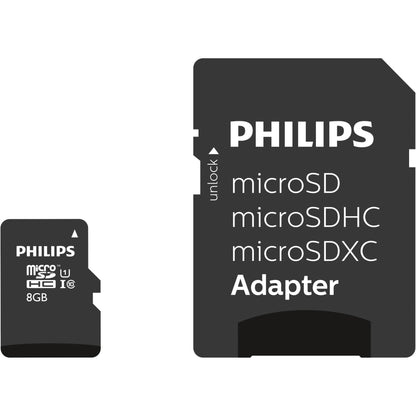 Cartão MicroSDHC Philips 8GB Class 10 UHS-I U1 Inclui Adaptador